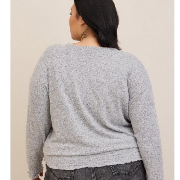 Torrid Plush Smocked Bottom Sweatshirt - Picture 3 of 8